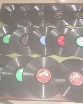 78 giri, lotto di 14 dischi in bachelite