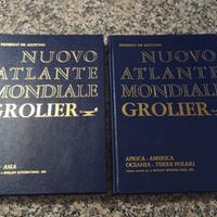 Nuovo Atlante Mondiale Grolier 2 volumi 1977