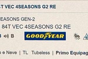 Gomme 185/60R15 84T 4 stagioni