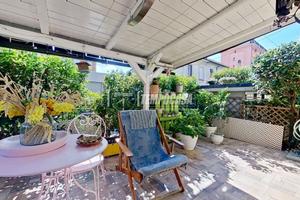 Bilocale con taverna, giardino e box