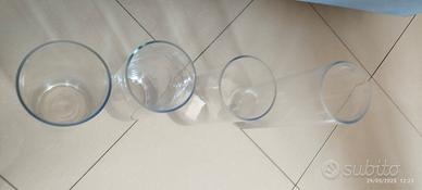 4 Vasi trasparenti  
