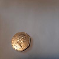 moneta 50 pence 1953