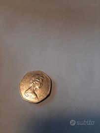 moneta 50 pence 1953