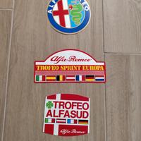 lotto 3 adesivi vintage originali alfa romeo 