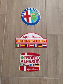 lotto 3 adesivi vintage originali alfa romeo 