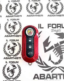 COVER CHIAVE ABARTH 500 595 in carbonio red