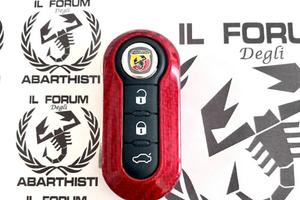 COVER CHIAVE ABARTH 500 595 in carbonio red