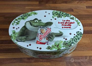 Scatola Latta Gocciole Jungle Box Coccodrillo