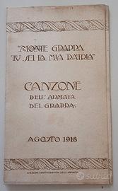 "Monte Grappa tu sei la mia Patria" Agosto 1918