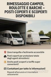 Rimessaggio camper, roulotte e barche