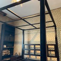 Letto a baldacchino legno Ricci casa 2004