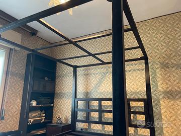 Letto a baldacchino legno Ricci casa 2004