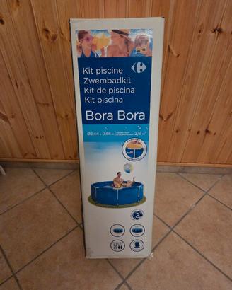 Piscina da esterno con struttura e accessori 2,4mt