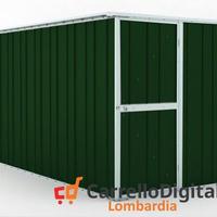 deposito attrezzi giardino 175x307 verde scuro