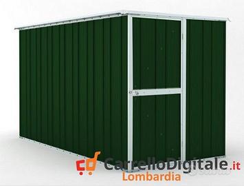 deposito attrezzi giardino 175x307 verde scuro