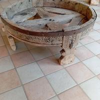 Tavolino etnico vintage con sgabello