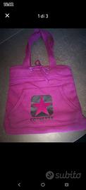 Borsa a spalla CONVERSE tessuto tipo pile
