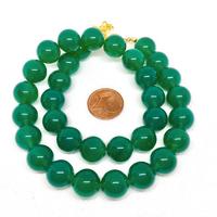 Collana in pietra dura Agata Verde 12 mm diametro