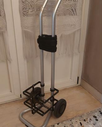 Carrello porta bombola ossigeno, in alluminio
