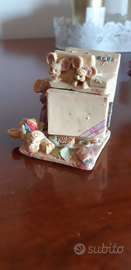 Soprammobile in ceramica con topini