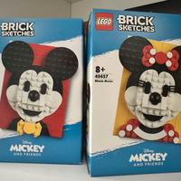 LEGO Brick Sketches Mickey & Minnie 40456+40457