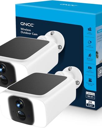 Kit 2 Telecamere WiFi 2K con Pannello Solare NUOVO