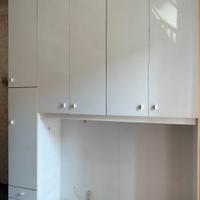 armadio a ponte e letto singolo