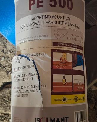Tappetino acustico per posa di parquet/ pavimenti