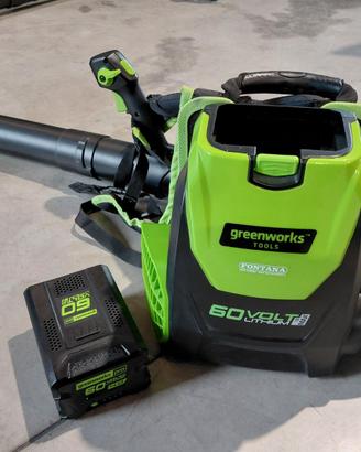 Soffiatore a Spalla Greenworks 60V GD60BPB