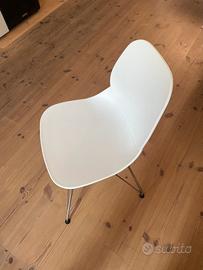 Sedie Design Bianche – Moderne – Struttura Cromata