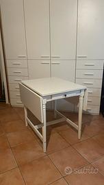 Tavolo da pranzo a ribalta bianco salvaspazio