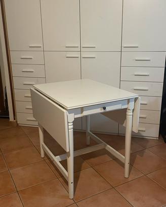 Tavolo da pranzo a ribalta bianco salvaspazio