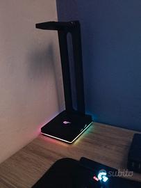 Porta cuffie Havit RGB con hub USB – come nuovo