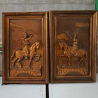 bassorilievi cavaliere e dama