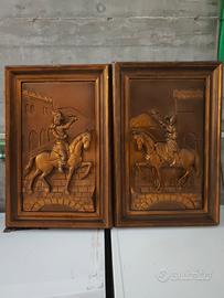 bassorilievi cavaliere e dama
