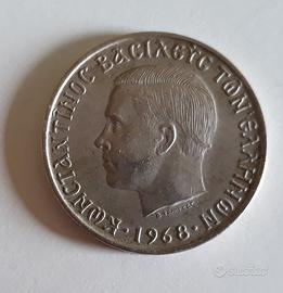 MONETA 10 Dracme 1968 Grecia - Costantino DA COLLE