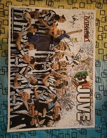 autografi Juventus su poster scudetto  2012 2013