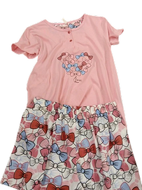 Pigiama donna cotone pantalone corto manica corta