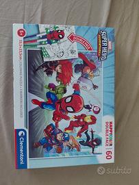 Puzzle Marvel Clementoni Double Face 60 pz 5+ anni