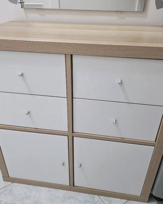 Scaffale kallax ikea 4 cubi