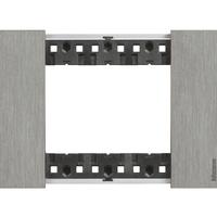 Placche living now acciaio 3 posti