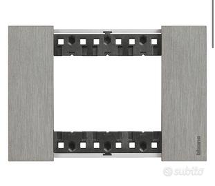 Placche living now acciaio 3 posti