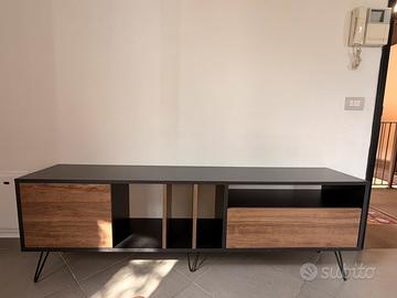 Mobile sala / TV moderno – nero e legno