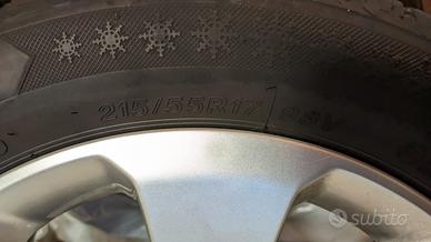 N. 4 CERCHI LEGA LEGGERA CON GOMMA INVERNALE M+S