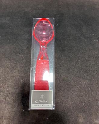 Cucchiaio rosso trasparente Cav Home & Gift –nuovo