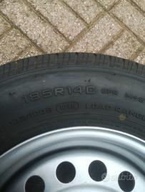 ruote complete 185 R14 rimorchio 