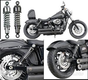 Ammortizzatori Neri Ribassati Harley Davidson