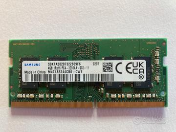 Ram DDR4 4GB 3200 mhz Samsung perfetta