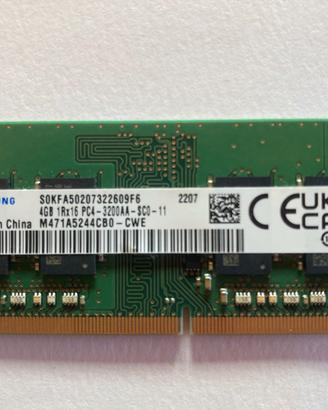 Ram DDR4 4GB 3200 mhz Samsung perfetta