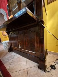 servante vetrina in mogano 